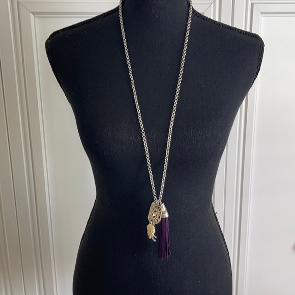 Chico's Jewelry - Chico’s long necklace with charms and tassel
